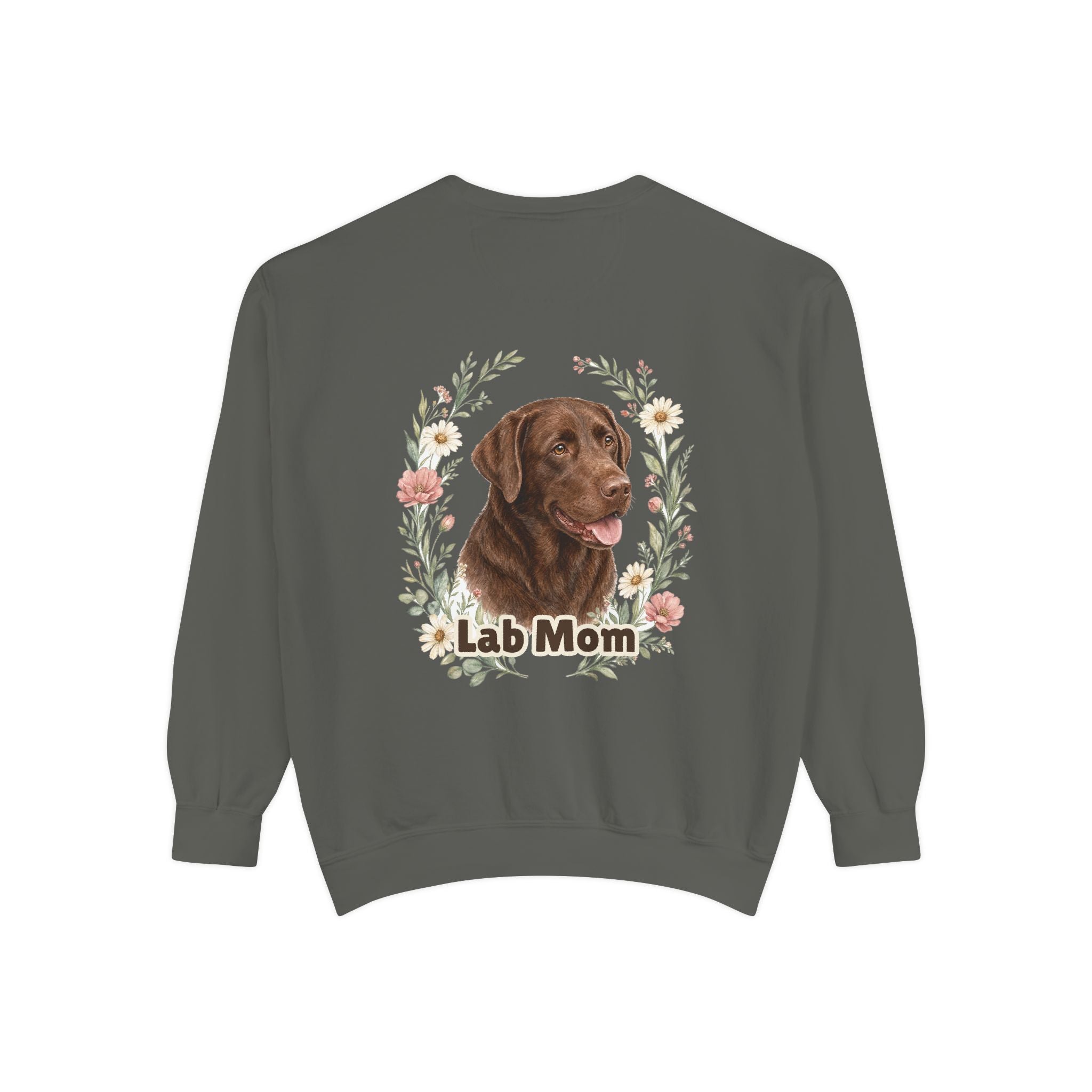 Chocolate Lab Mom Shirt, Labrador Mom Tee, Dog Mom Gift, Wildflower Dog Lover Sweatshirt, Cute Dog Owner Gift