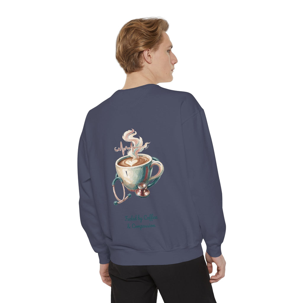 Nurse Shirt, Fueled by Coffee and Compassion Tee, Nurse Week RN Gift, Painterly Nurse Coffee Sweatshirt