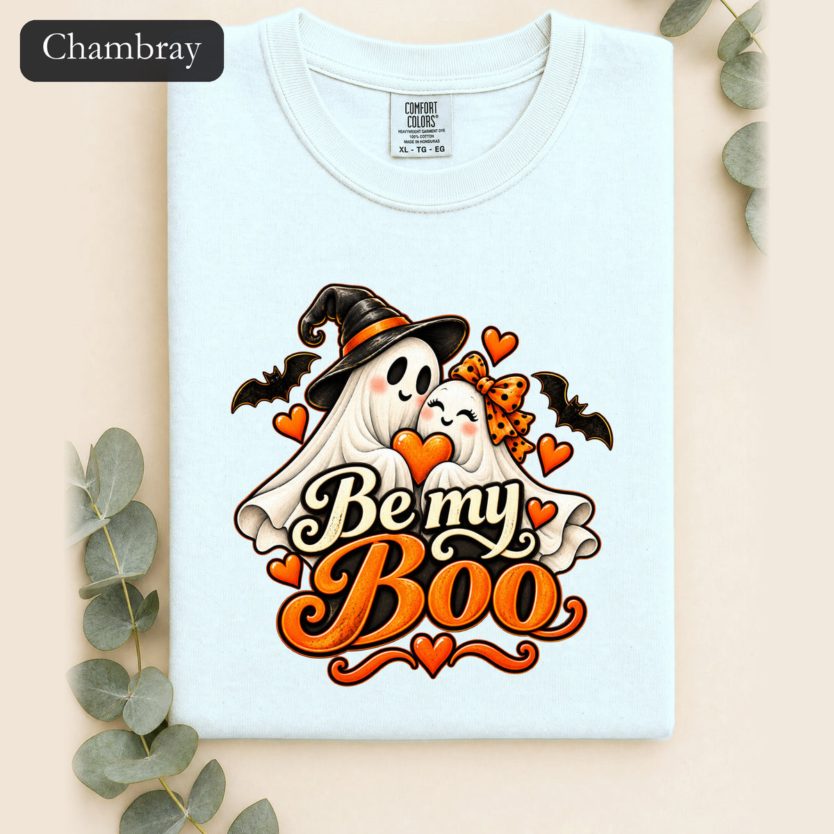 Be My Boo ghost couple Shirt | Halloween spooky hearts