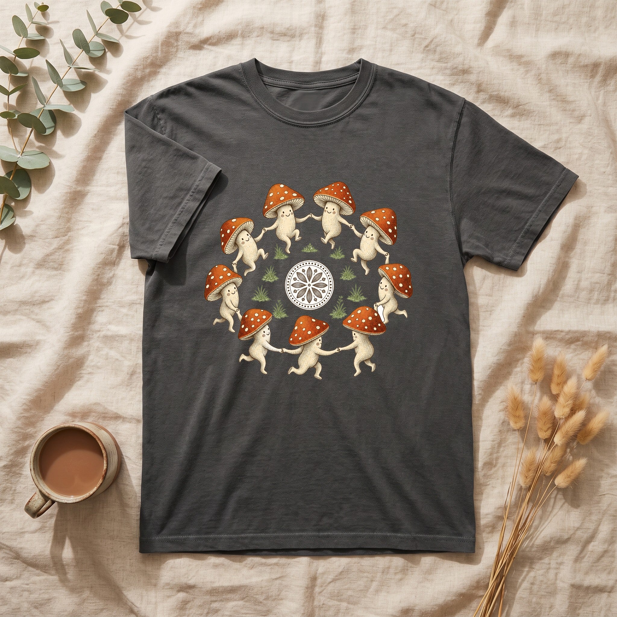 Cottagecore Mushroom Shirt, Fairy Ring Tee, Goblincore Nature Gift, Whimsical Mushroom Sweatshirt