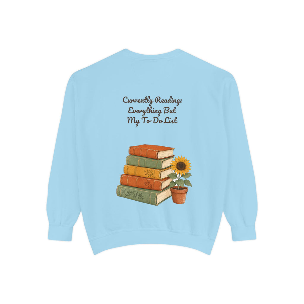 Currently Reading Everything But My To-Do List Shirt, Funny Bookish Tee, Book Lover Reader Gift