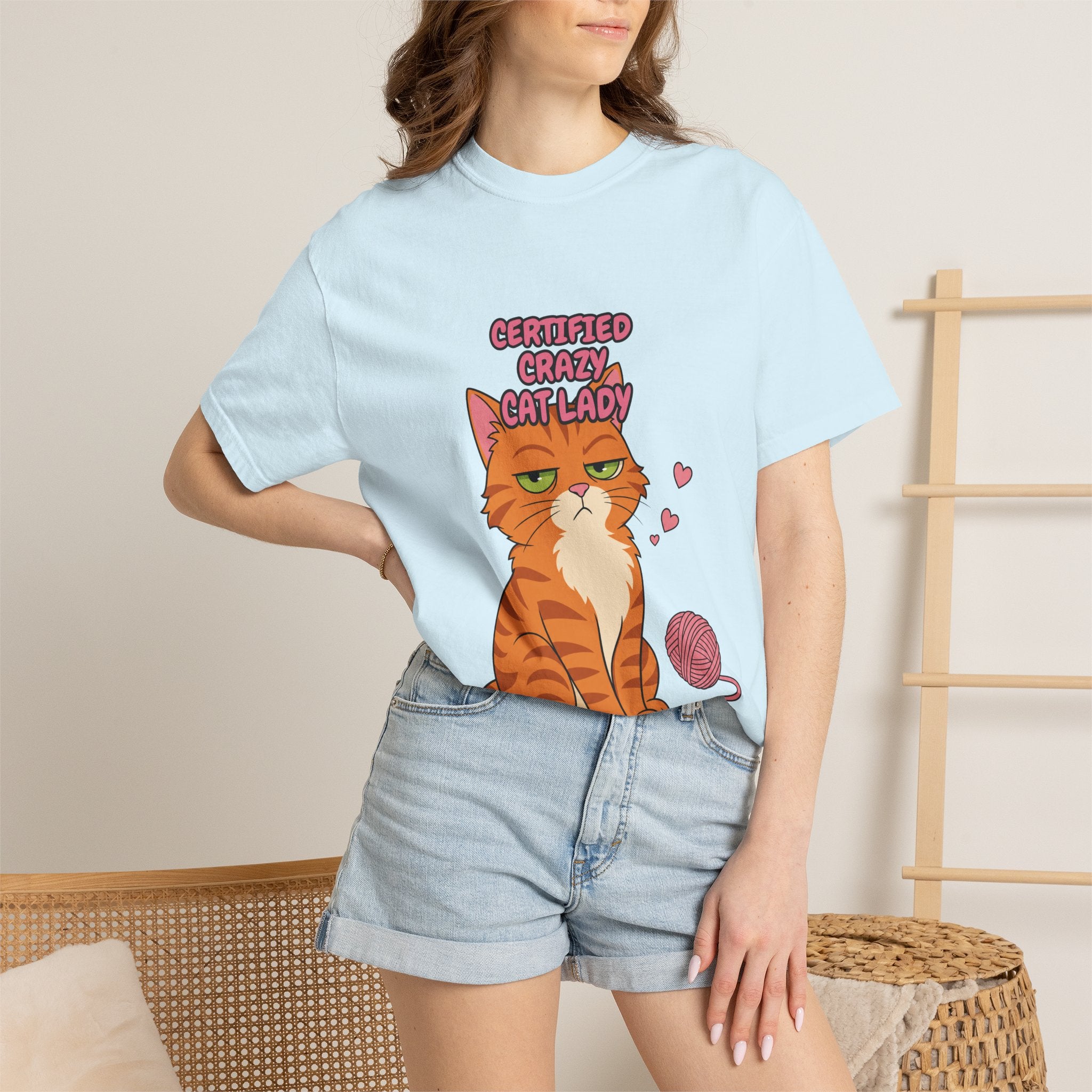 Certified Crazy Cat Lady Shirt, Orange Cat Mom Tee, Ginger Cat Lover Gift, Funny Cat Owner Sweatshirt