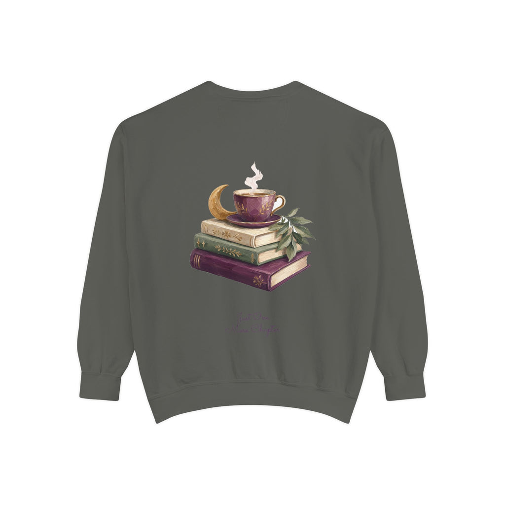 Just One More Chapter Shirt, Bookish Reader Tee, Book Lover Cozy Gift, Painterly Reading Sweatshirt