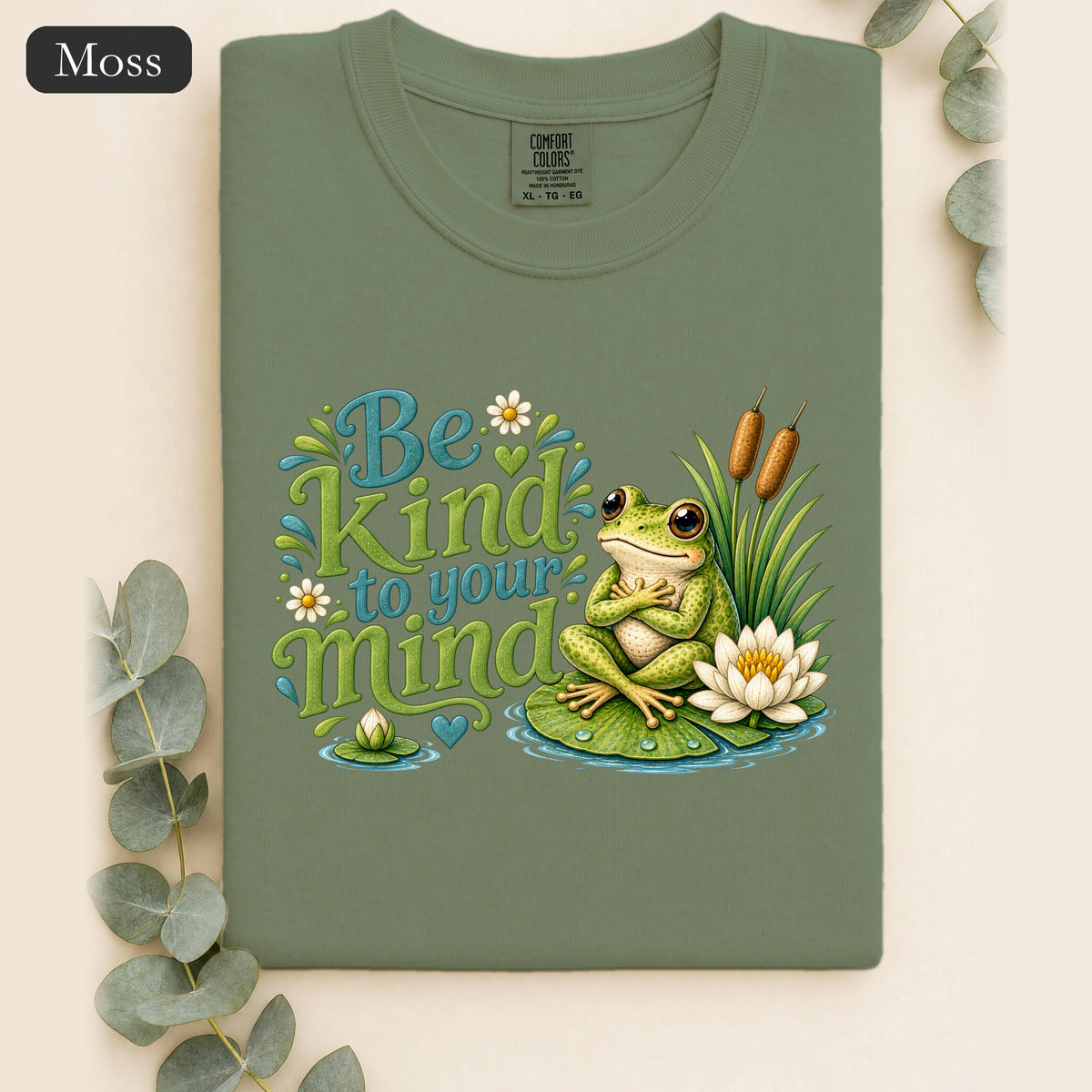Be Kind To Your Mind Shirt, Cute Frog Tee, Mental Health Awareness Gift, Kawaii Frog Shirt