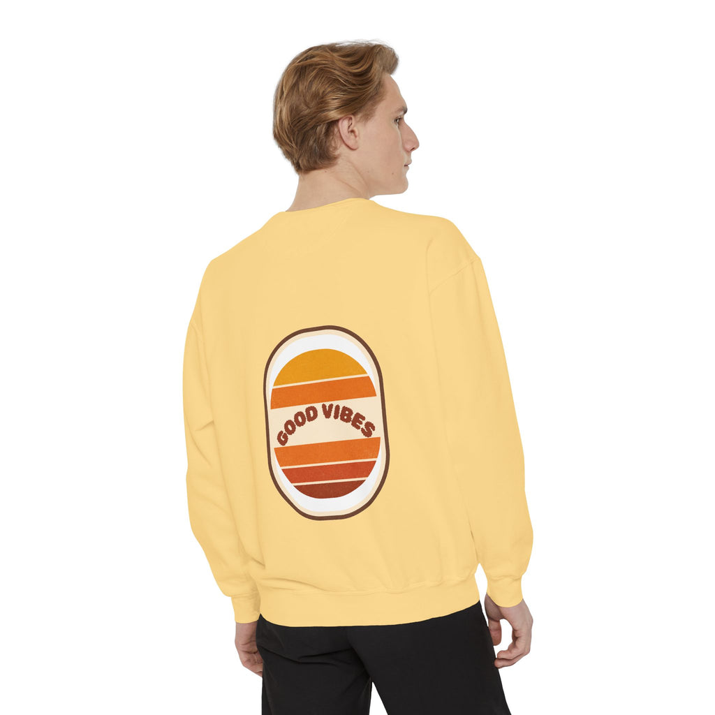 Good Vibes Retro Sunset Shirt, 70s Aesthetic Tee, Vintage Sunset Stripes Gift, Groovy Summer Sweatshirt