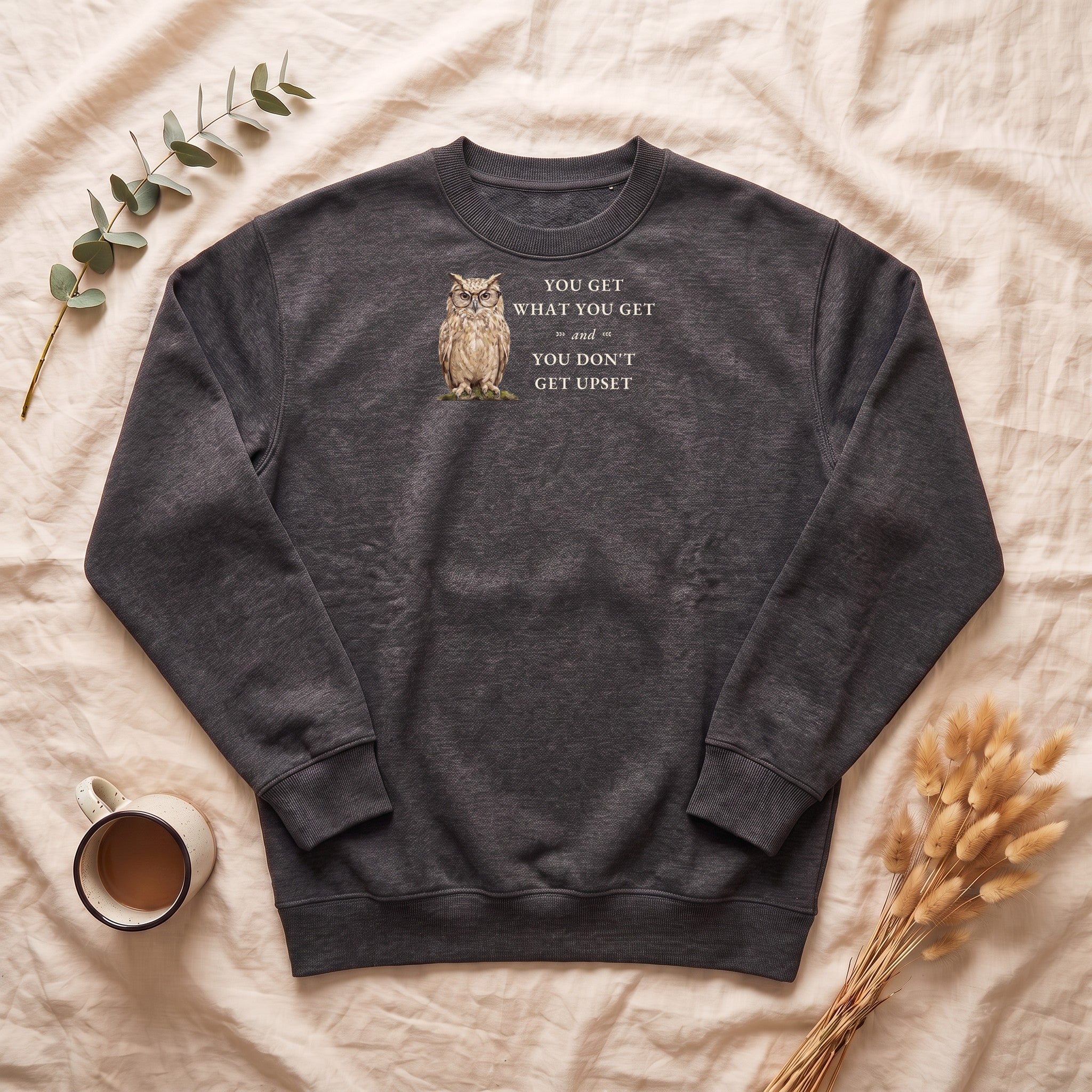 You Get What You Get Sweatshirt, Funny Teacher Owl Crewneck, Classroom Saying Shirt, Back to School Gift, Teacher Crewneck