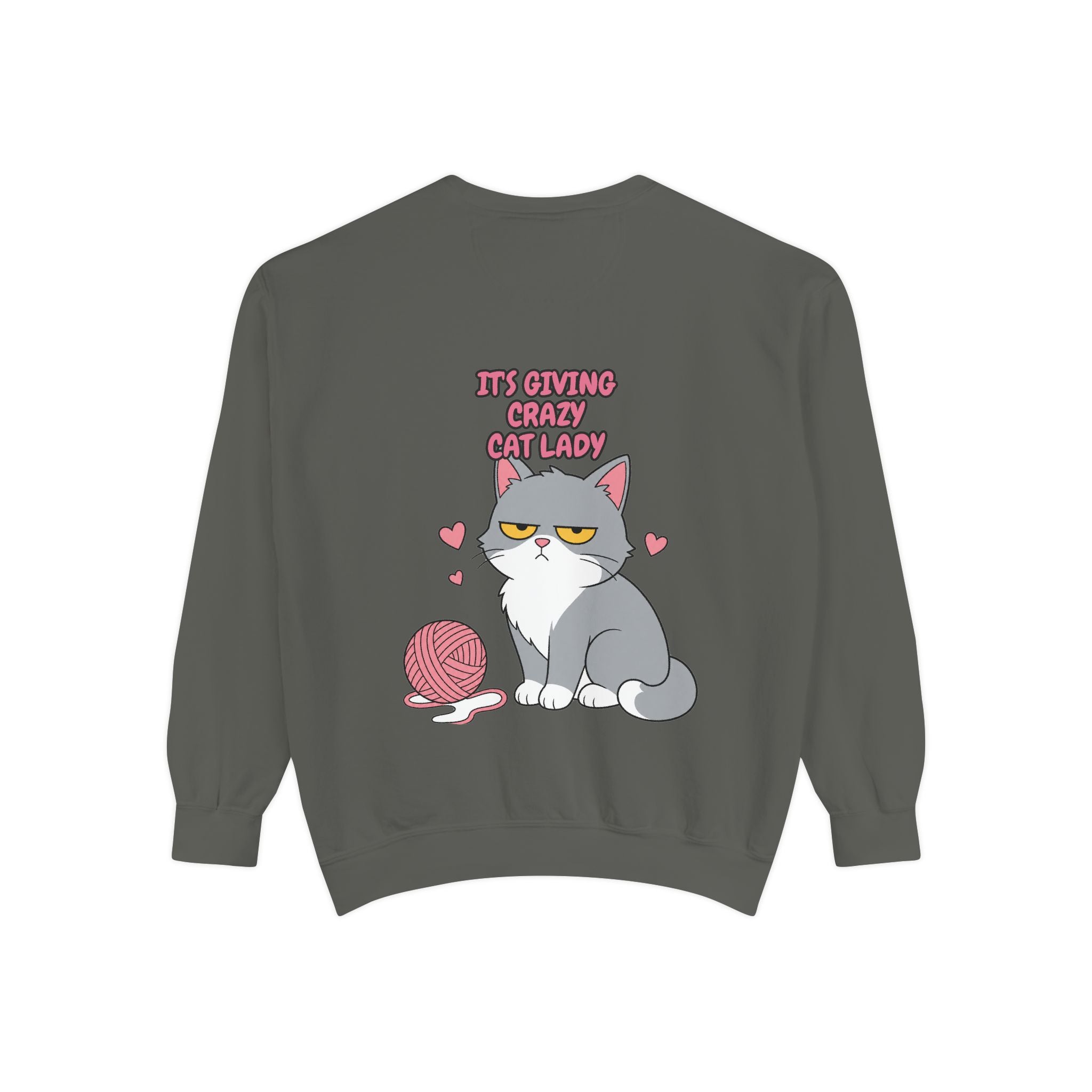 It's Giving Crazy Cat Lady Shirt, Grey Cat Mom Tee, Cat Lover Gift, Funny Cat Owner Sweatshirt