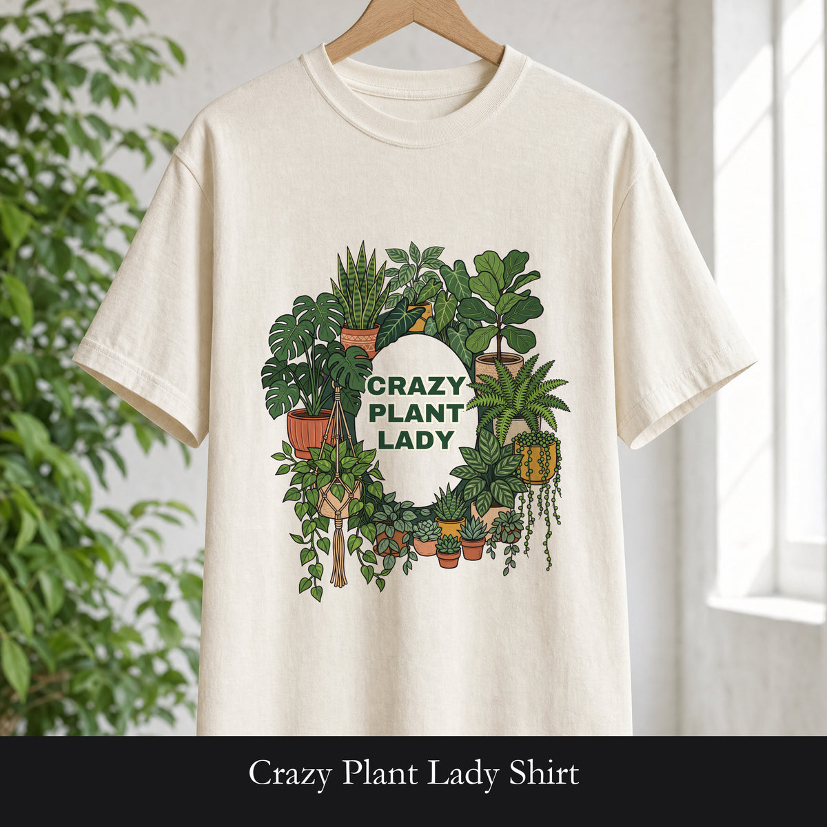 Crazy Plant Lady Shirt, Plant Mom Tee, Houseplant Lover Gift, Gardening Plant Sweatshirt
