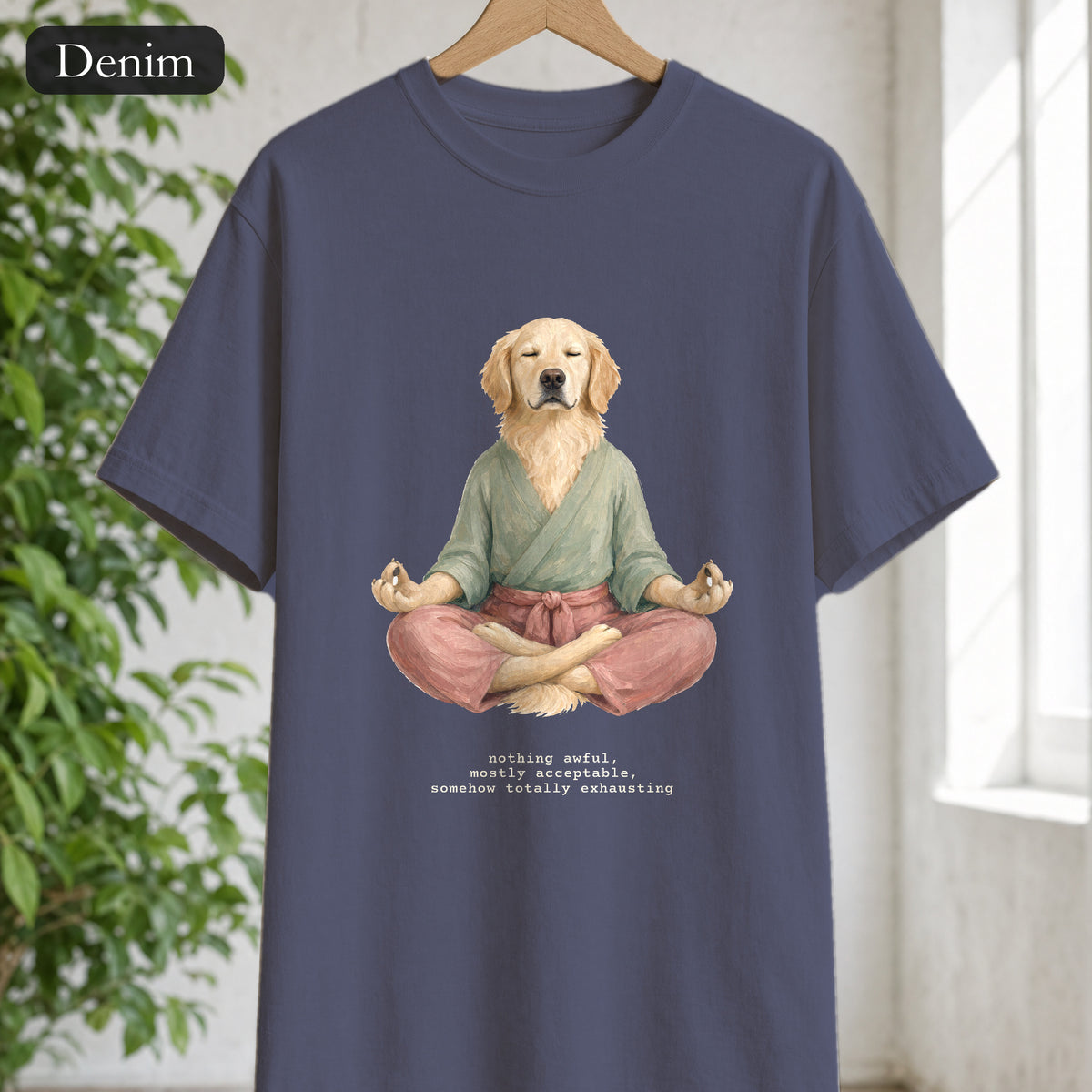 Yoga Dog Shirt, Namaste Zen Dog Tee, Funny Meditation Dog Mom Gift, Painterly Dog Lover Sweatshirt