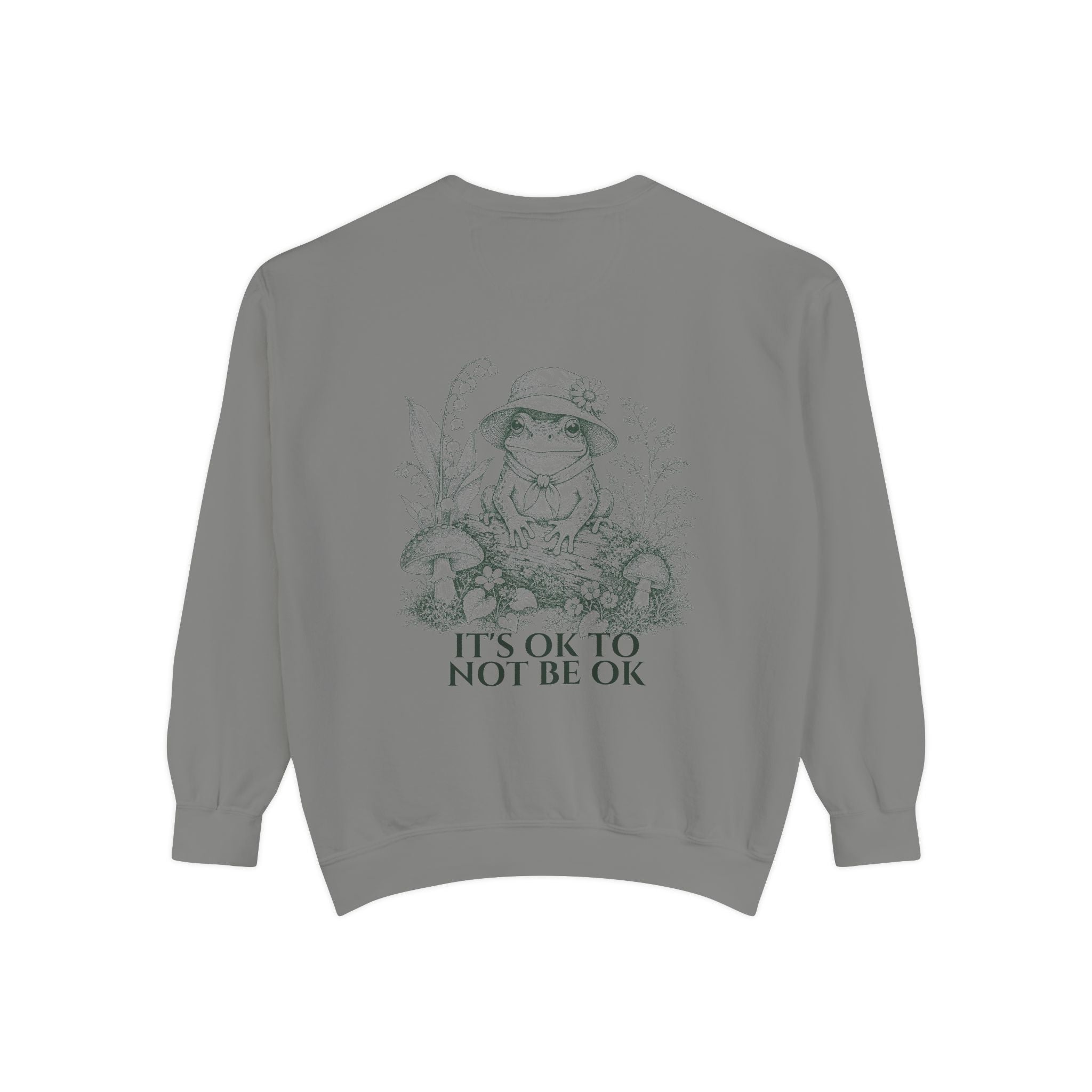 It's OK To Not Be OK Shirt, Cute Frog Mental Health Tee, Awareness Gift, Kawaii Frog Sweatshirt