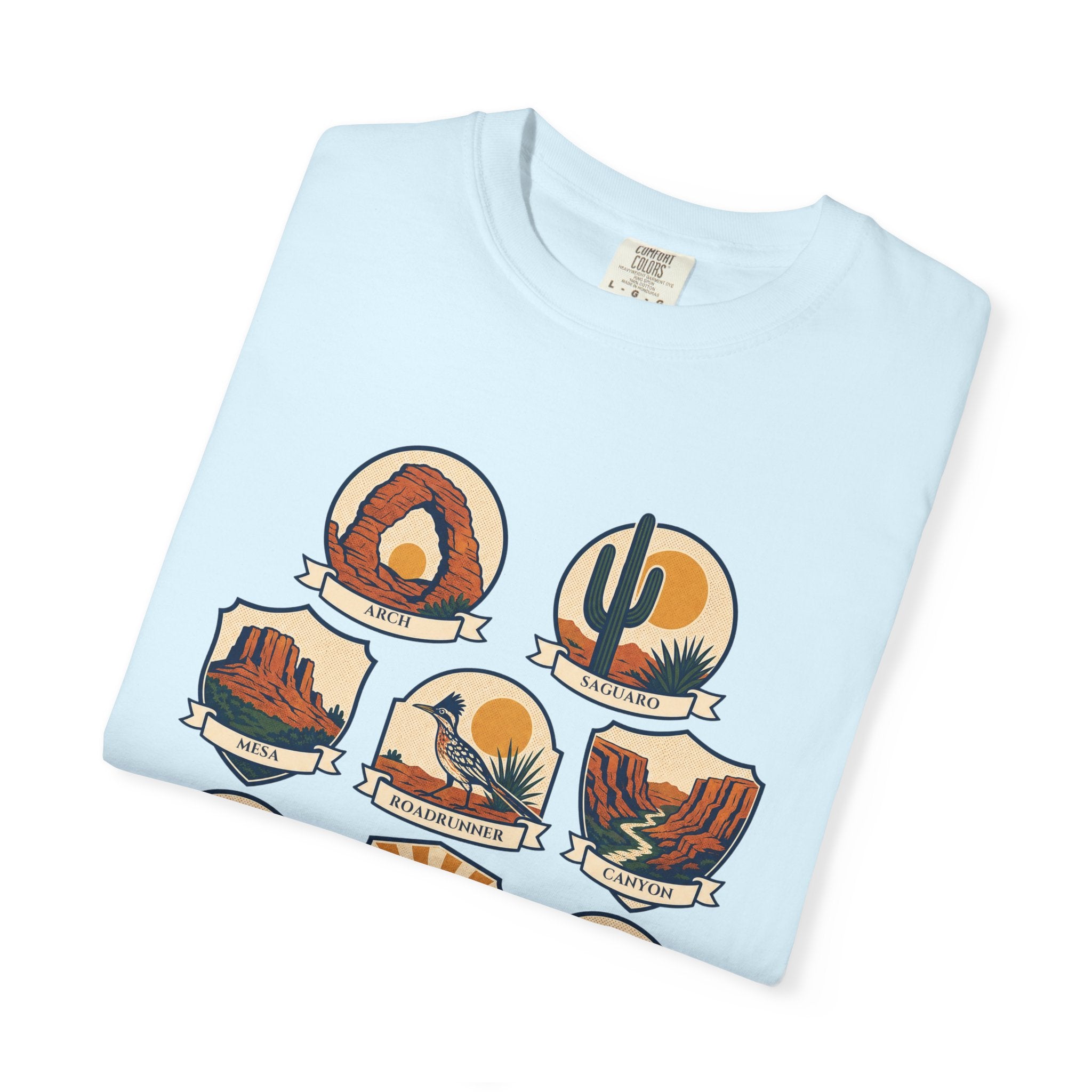 Southwest National Parks Shirt, Desert Badge Tee, Arizona Utah Hiking Gift, Retro Adventure Cactus Sweatshirt