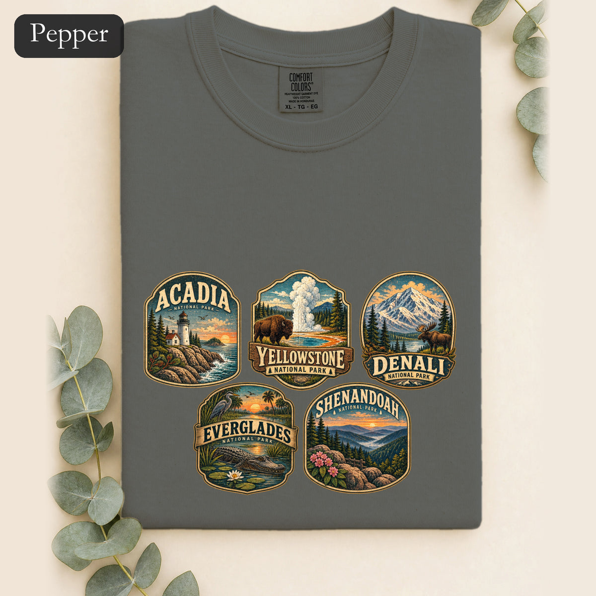 Southwest National Parks Shirt, Desert Badge Tee, Arizona Utah Hiking Gift, Retro Adventure Cactus Sweatshirt