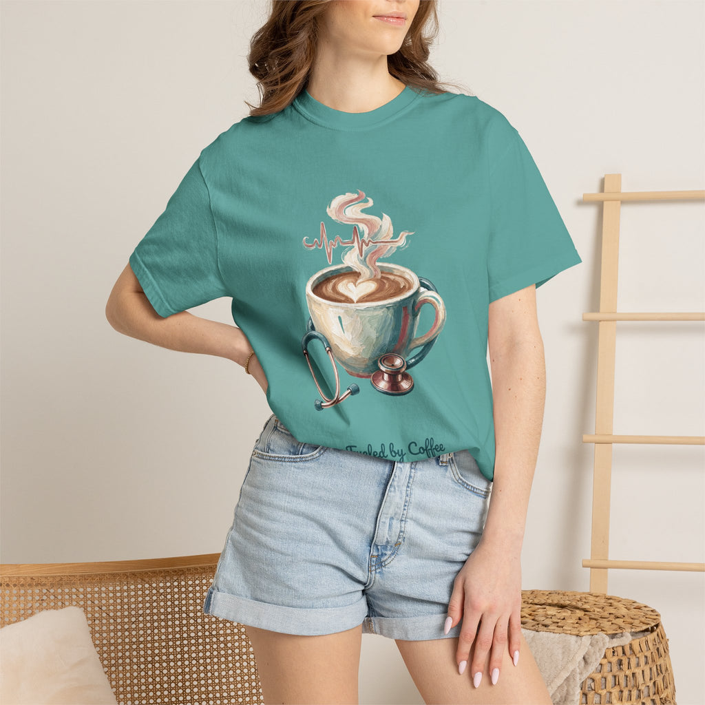 Nurse Shirt, Fueled by Coffee and Compassion Tee, Nurse Week RN Gift, Painterly Nurse Coffee Sweatshirt