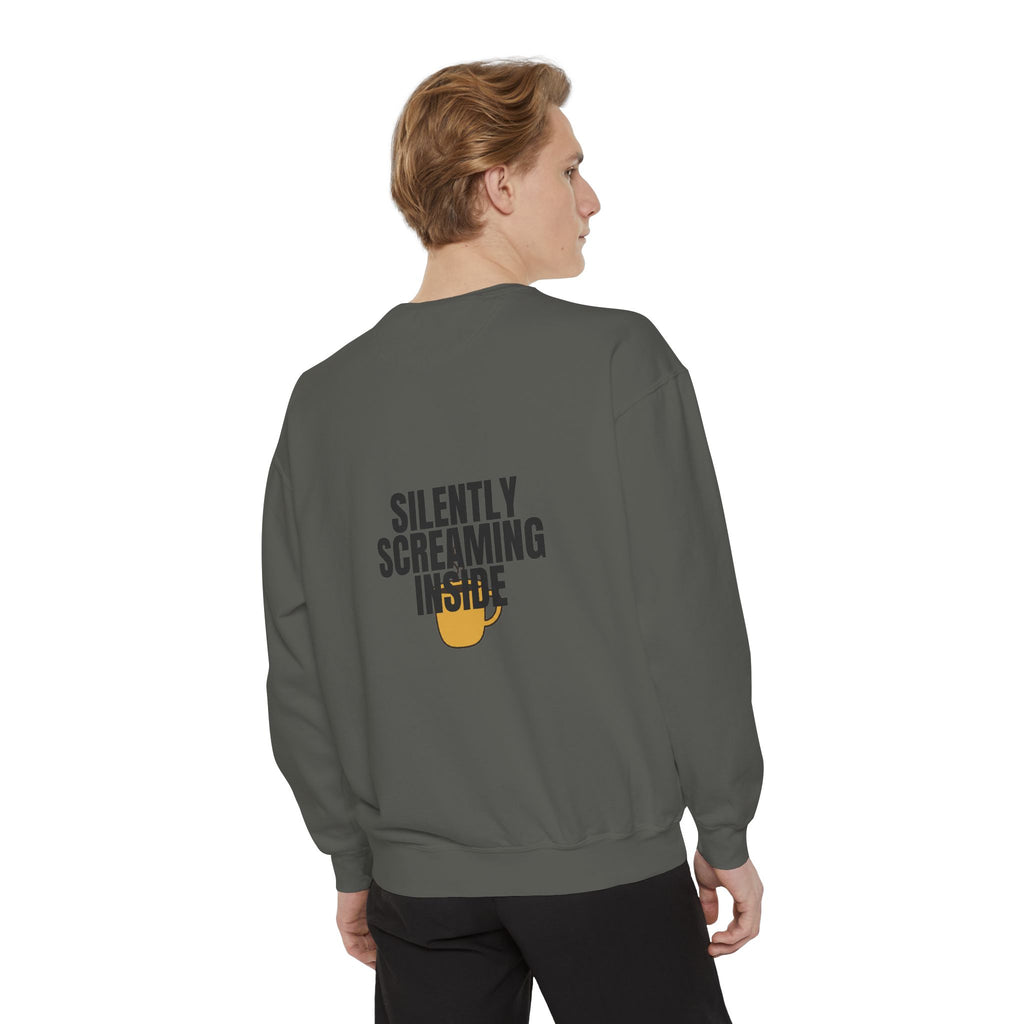 Silently Screaming Inside Shirt, Funny Sarcastic Tee, Coffee Lover Gift, Introvert Humor Sweatshirt