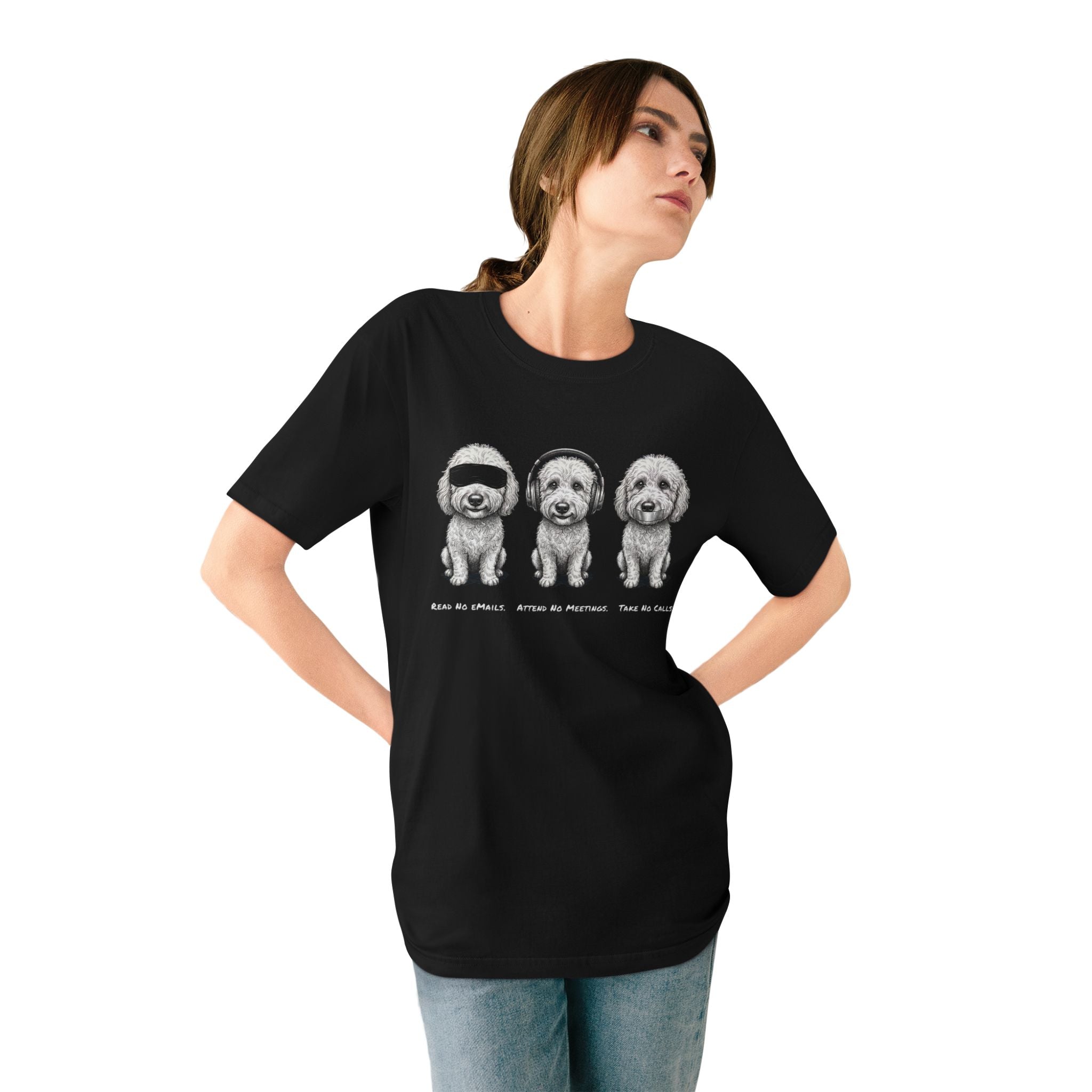 Organic Cotton Out of Office Dogs Tee — Read No Emails, No Meetings