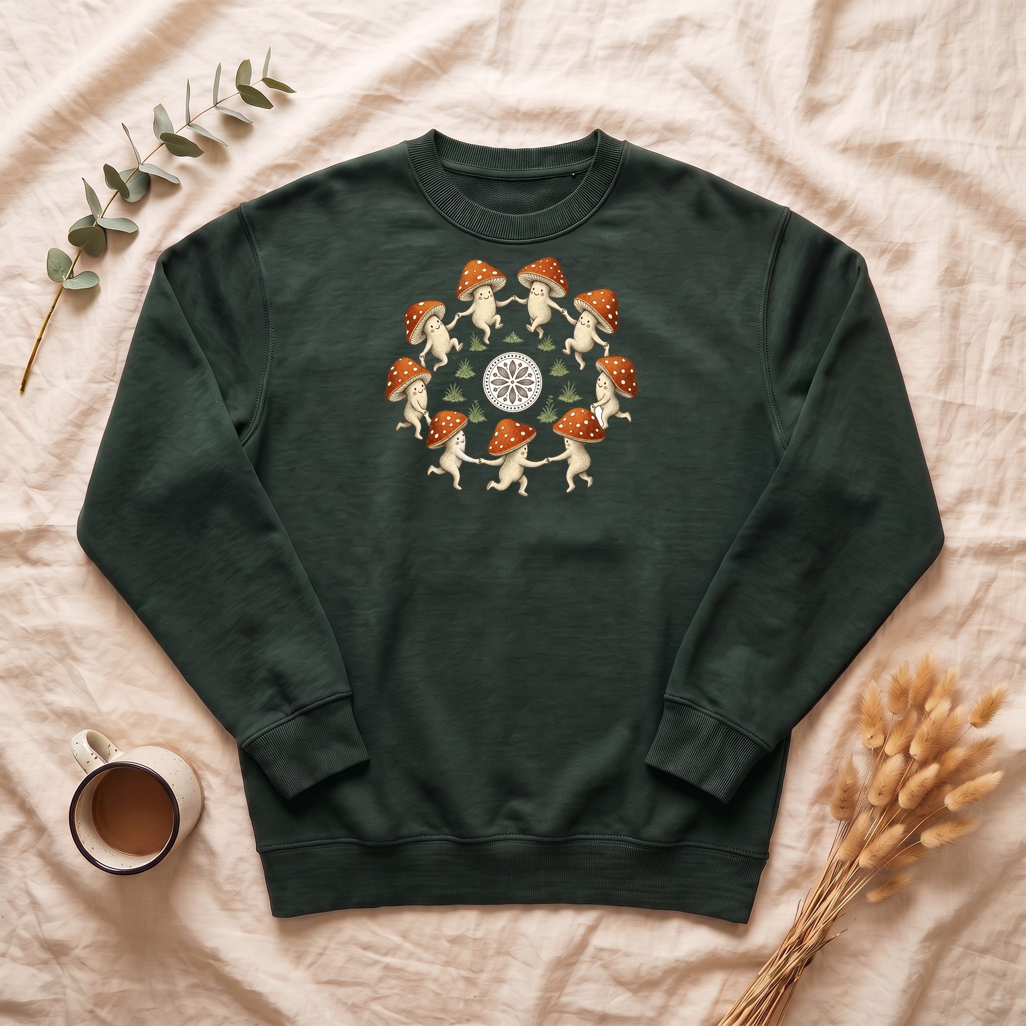 Cottagecore Mushroom Shirt, Fairy Ring Tee, Goblincore Nature Gift, Whimsical Mushroom Sweatshirt