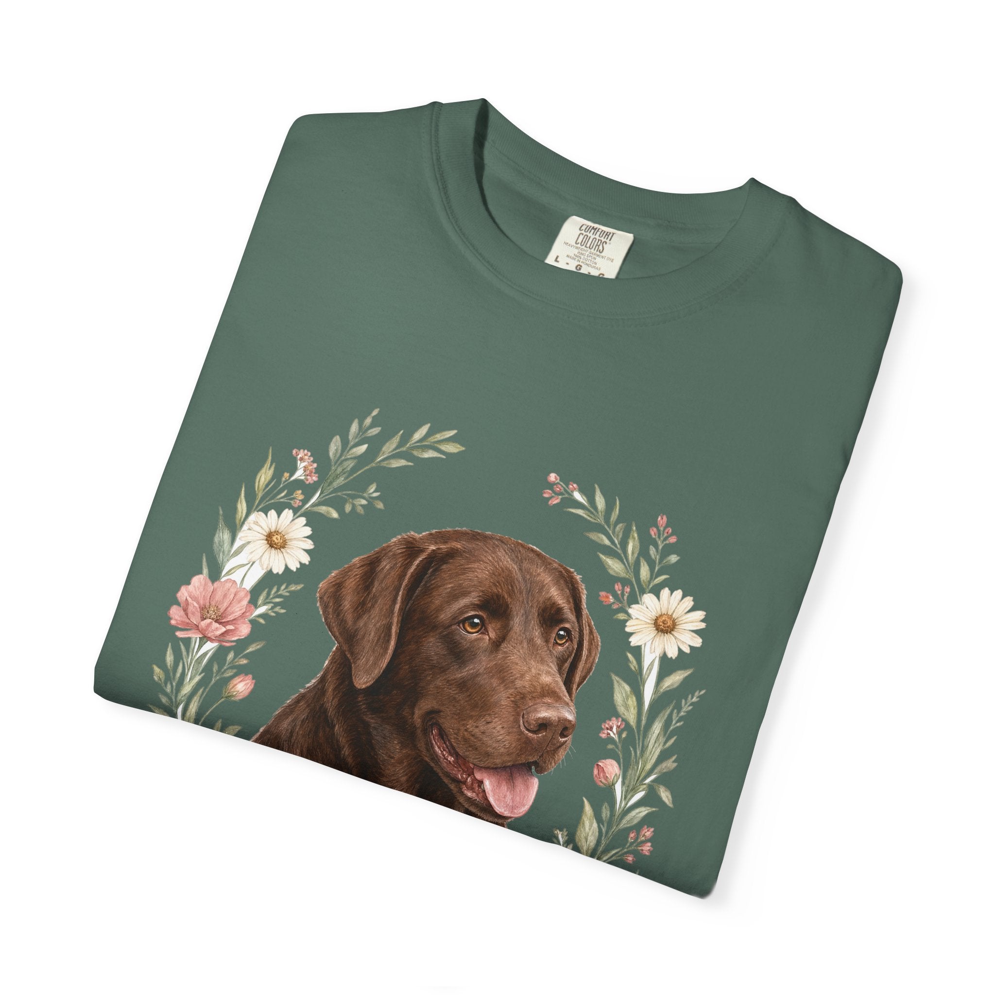 Chocolate Lab Mom Shirt, Labrador Mom Tee, Dog Mom Gift, Wildflower Dog Lover Sweatshirt, Cute Dog Owner Gift