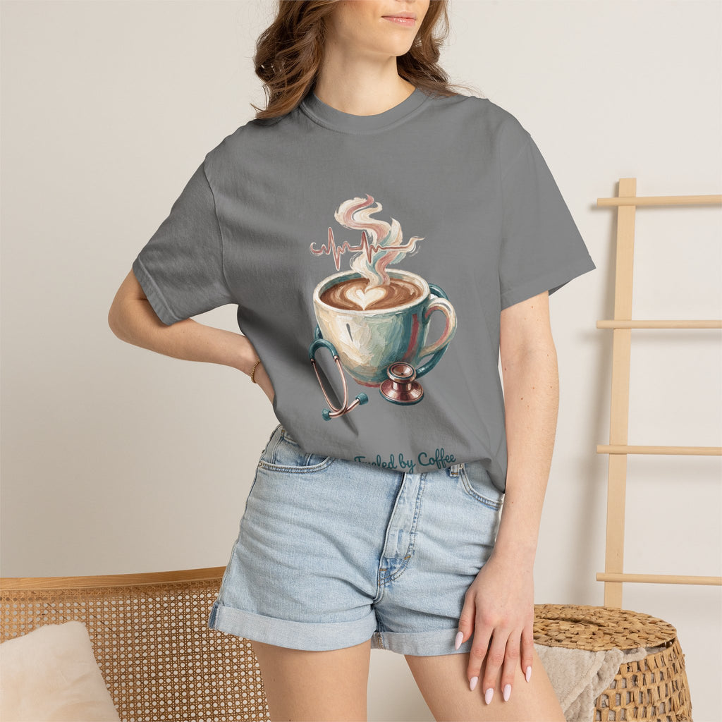 Nurse Shirt, Fueled by Coffee and Compassion Tee, Nurse Week RN Gift, Painterly Nurse Coffee Sweatshirt