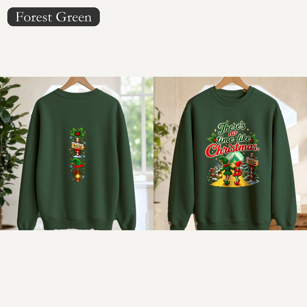 There is No Time Like Christmas Crewneck Sweatshirt | Elf Holiday Design
