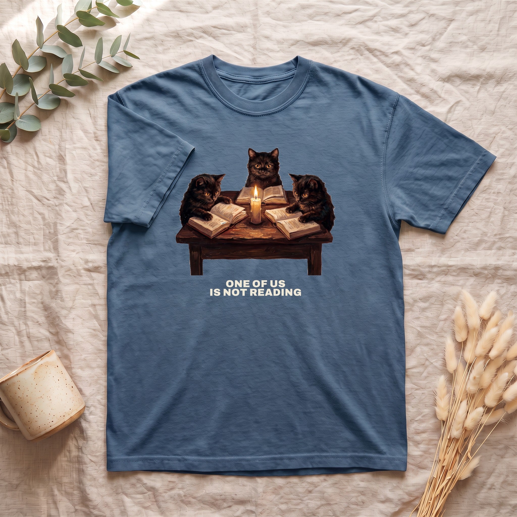 Book Club Cats Shirt, One Of Us Is Not Reading Tee, Funny Book Club Group Tee, Reader Cat Lover Gift