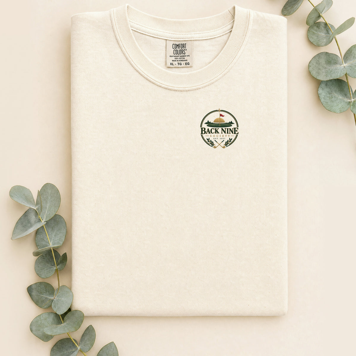 Embroidered Back Nine Retired Patch Shirt | Small Chest Emblem