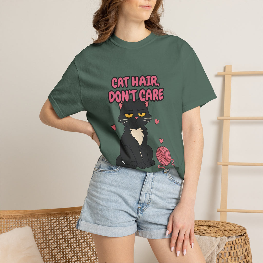 Cat Hair Don't Care Shirt, Funny Cat Mom Tee, Cat Lover Gift, Cat Owner Sweatshirt