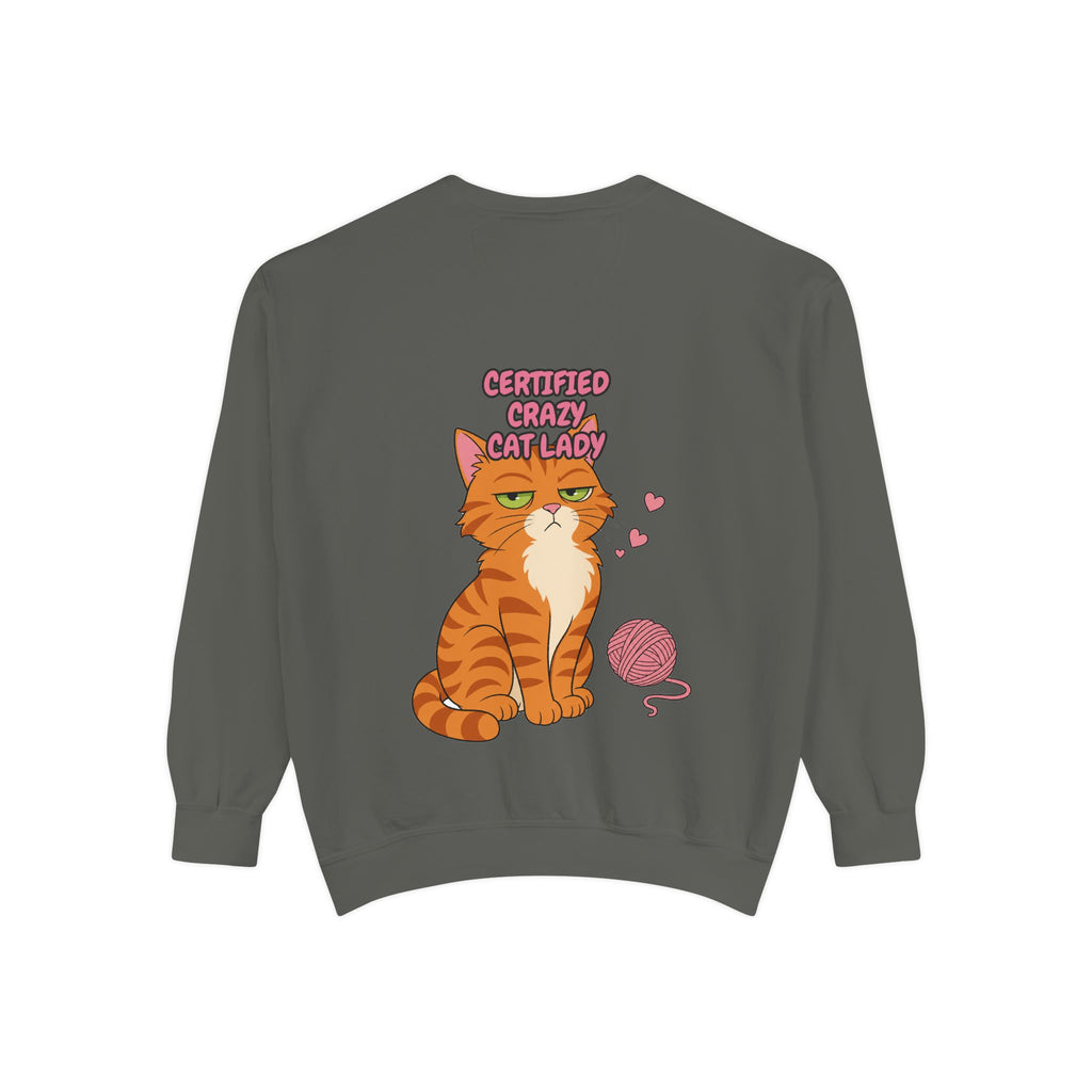 Certified Crazy Cat Lady Shirt, Orange Cat Mom Tee, Ginger Cat Lover Gift, Funny Cat Owner Sweatshirt
