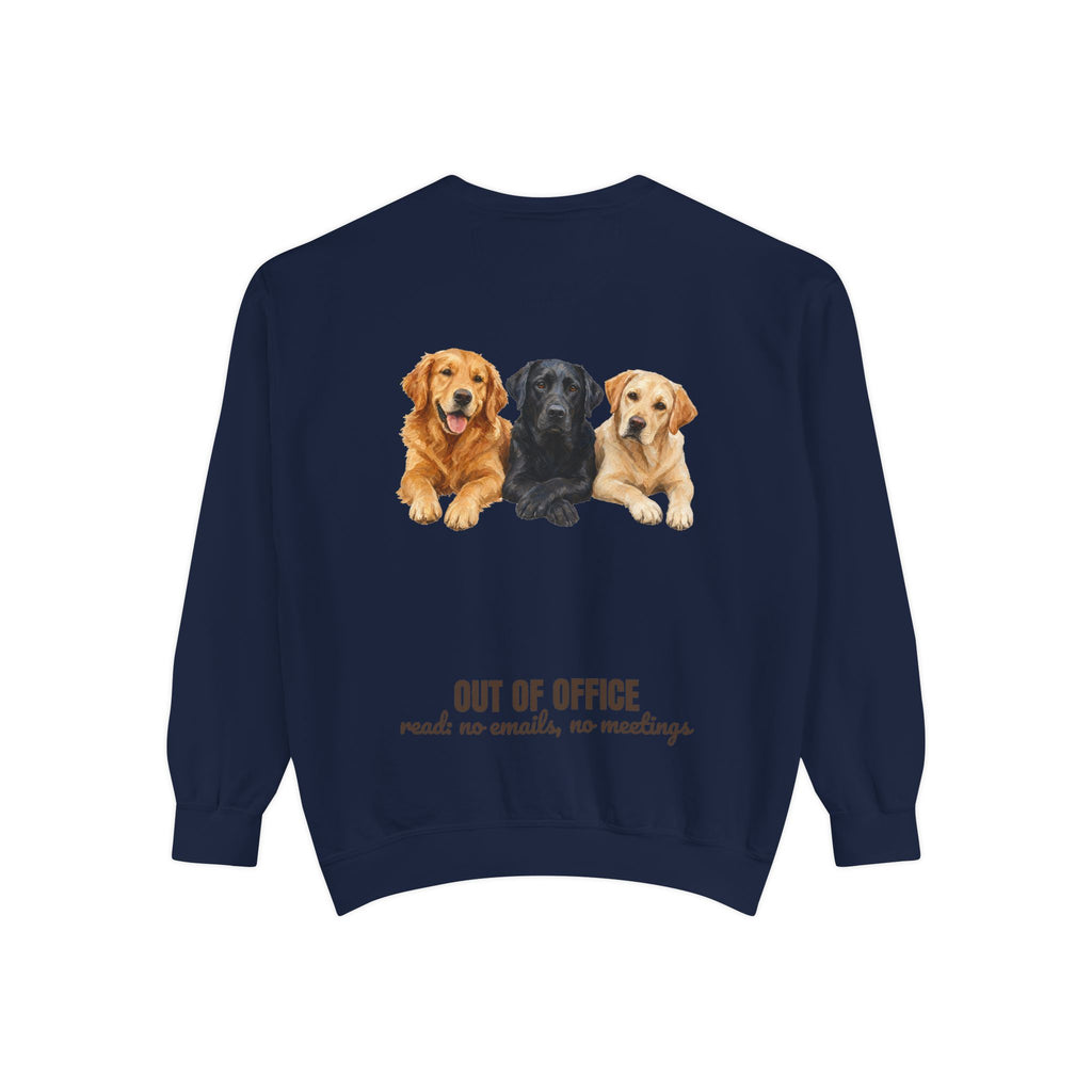 Out of Office Dogs Shirt, No Emails No Meetings Tee, Funny Work Dog Lover Gift, Lazy Weekend Sweatshirt