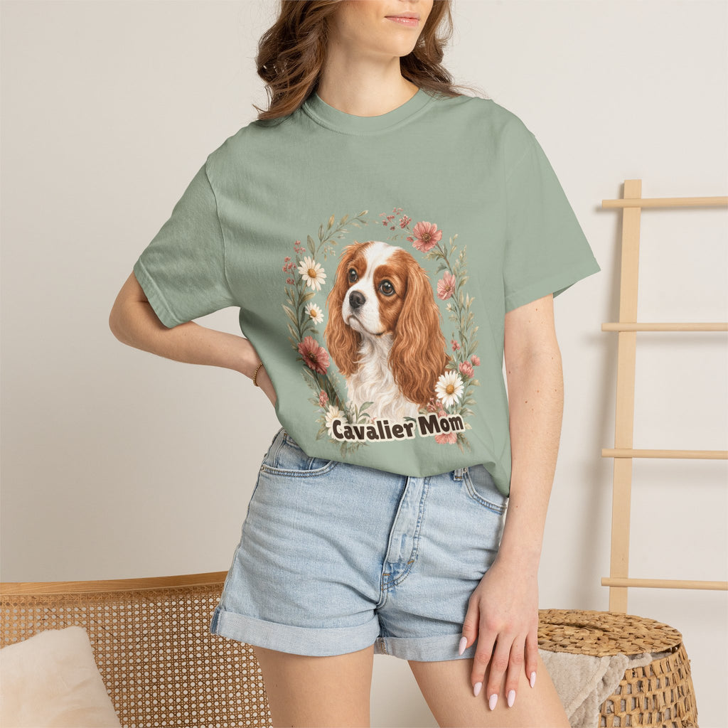Cavalier Mom Shirt, Cavalier King Charles Spaniel Tee, Dog Mom Gift, Wildflower Dog Lover Sweatshirt