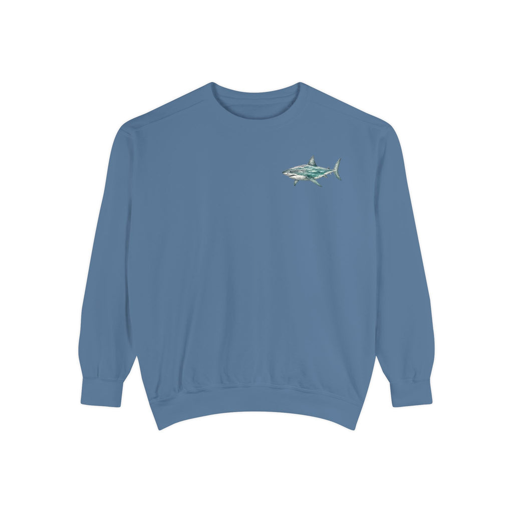 Into the Blue I Surge Shirt, Great White Shark Double Exposure Tee, Ocean Diver Sea Life Gift, Nautical Sweatshirt