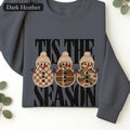 Plaid Snowmen Trio Crewneck Sweatshirt | Cozy Winter Snowman Design