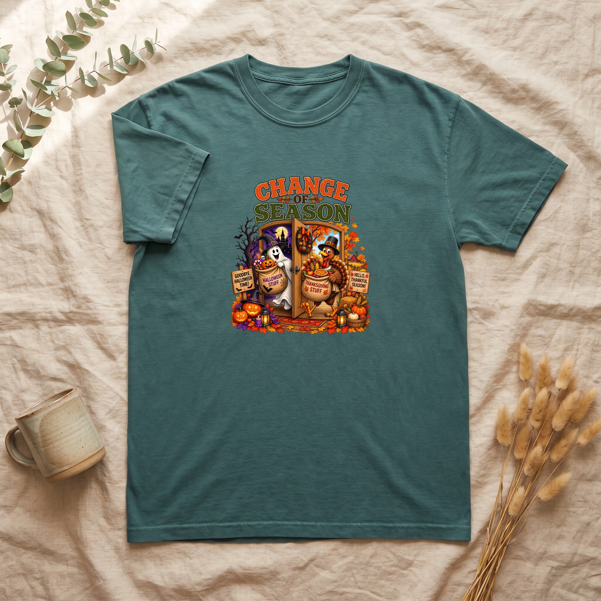 Change Season shirt | Halloween autumn pumpkins spooky tombstones
