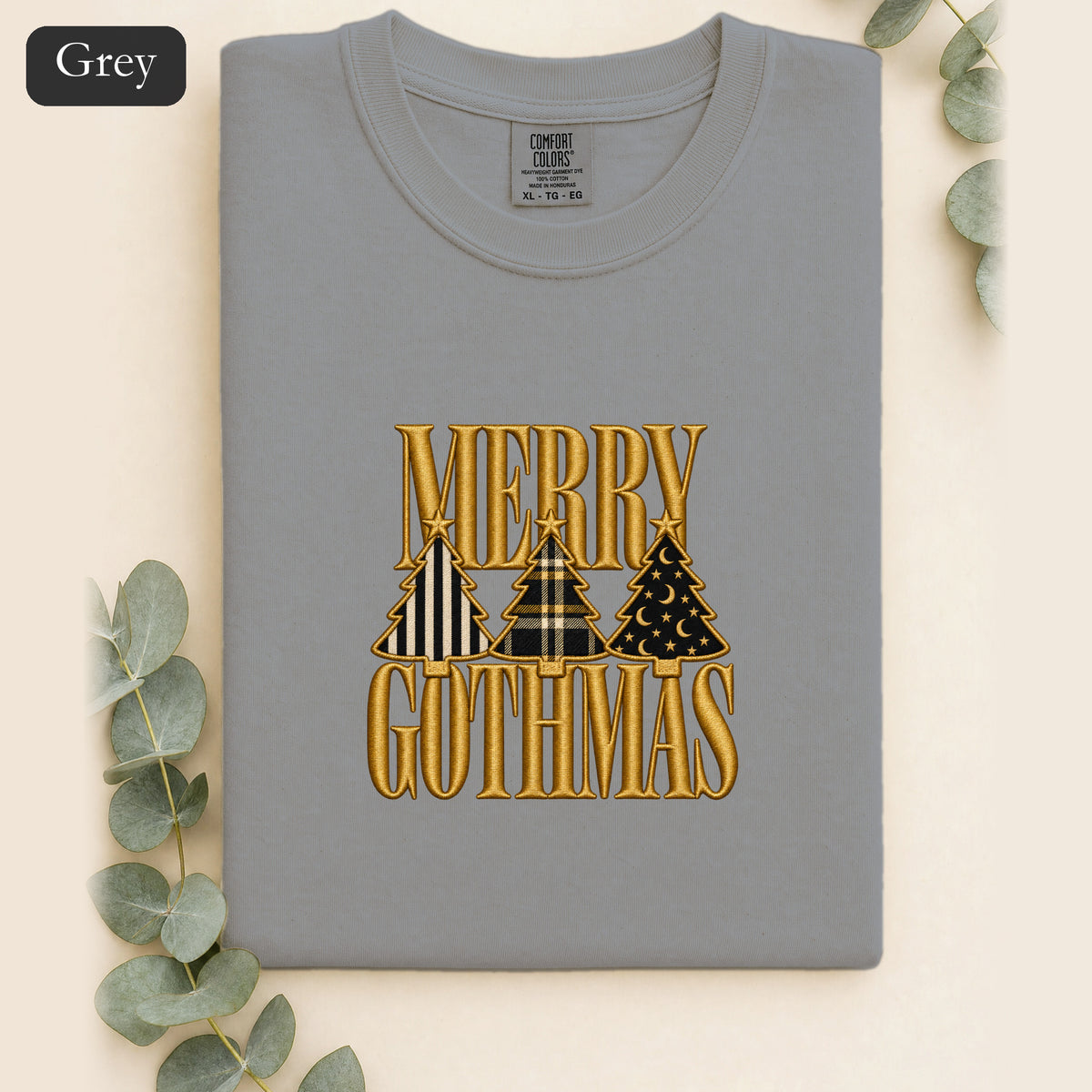 Merry Gothmas Shirt | Gothic Christmas Tree Typography