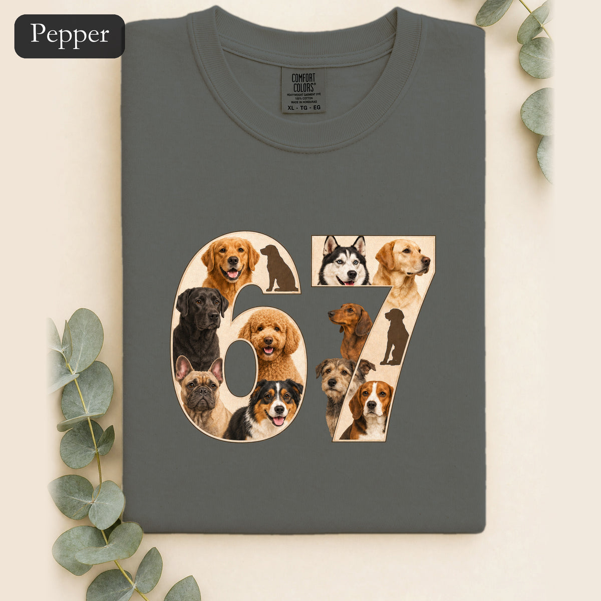 67 Dogs Shirt, Funny 67 Meme Dog Tee, Trendy Dog Number Gift, Dog Lover Sweatshirt