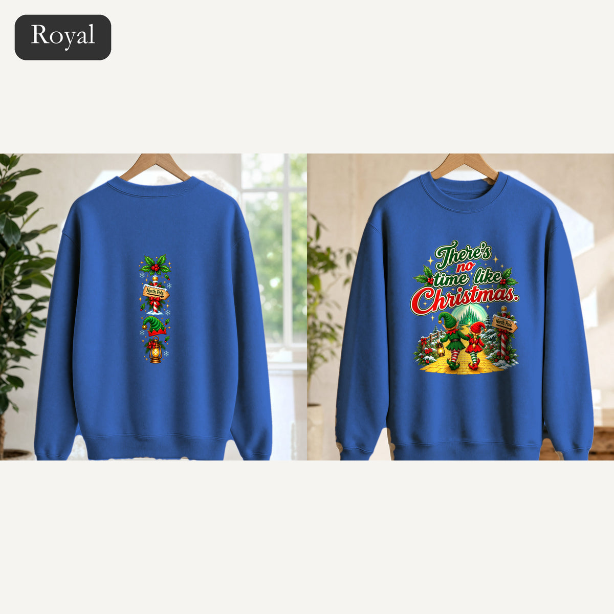 There is No Time Like Christmas Crewneck Sweatshirt | Elf Holiday Design