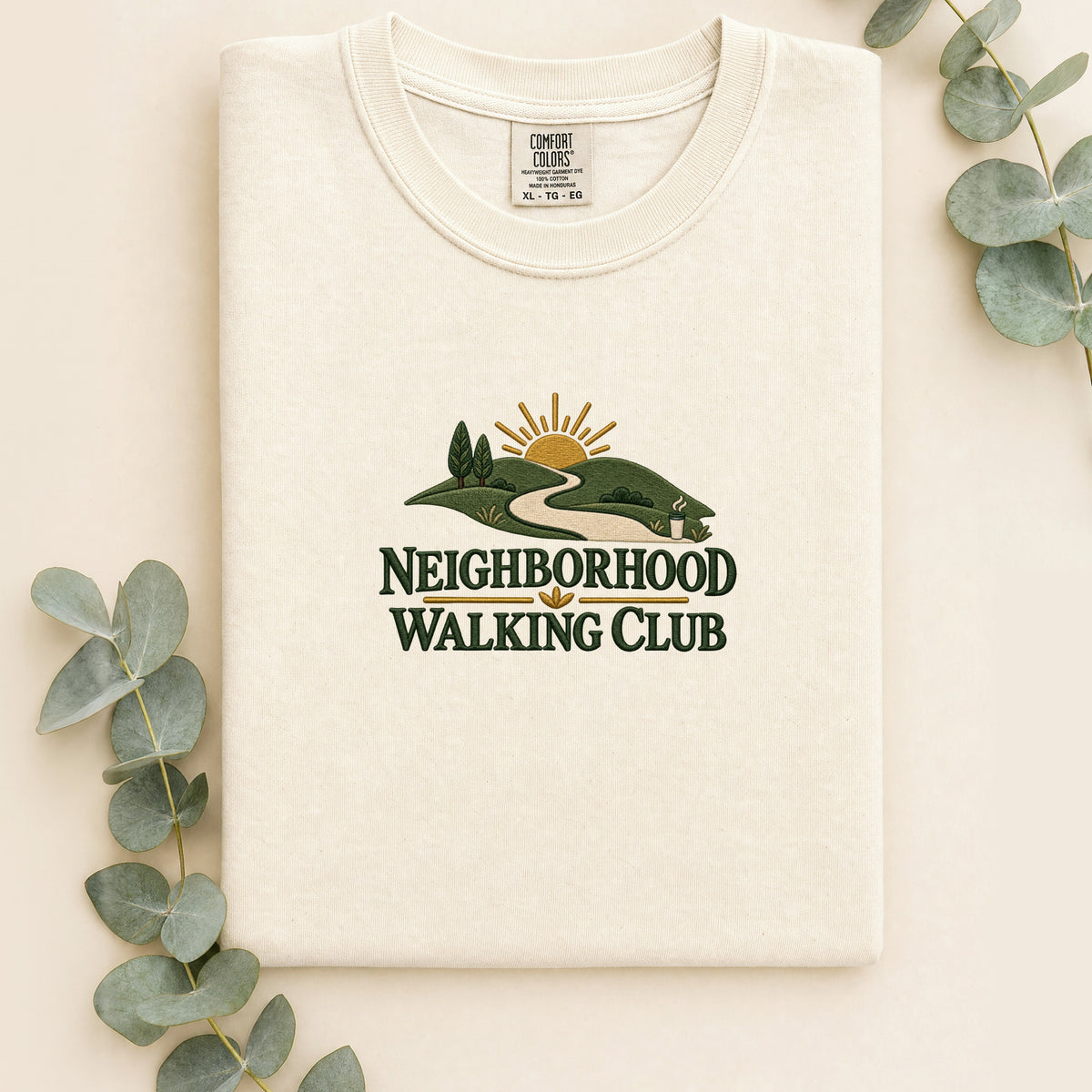 Neighborhood Hiking Club Graphic Shirt | Faux Embroidery