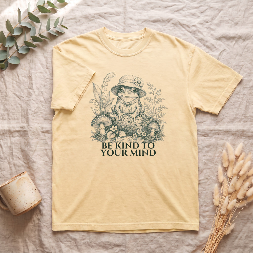 Be Kind To Your Mind Shirt, Cute Frog Tee, Mental Health Awareness Gift, Kawaii Frog Sweatshirt