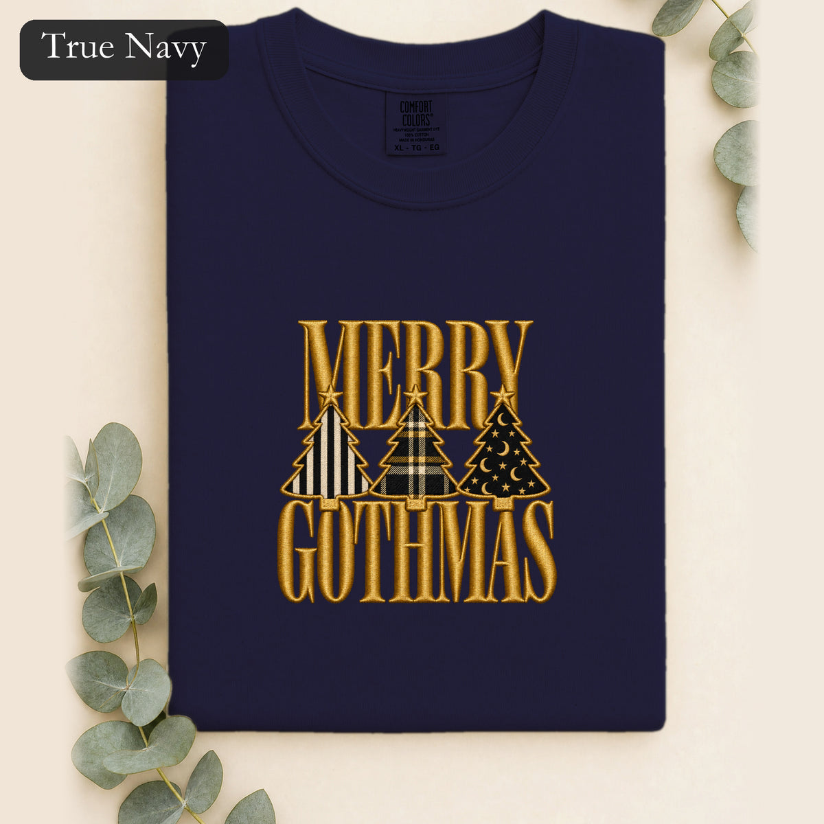 Merry Gothmas Shirt | Gothic Christmas Tree Typography