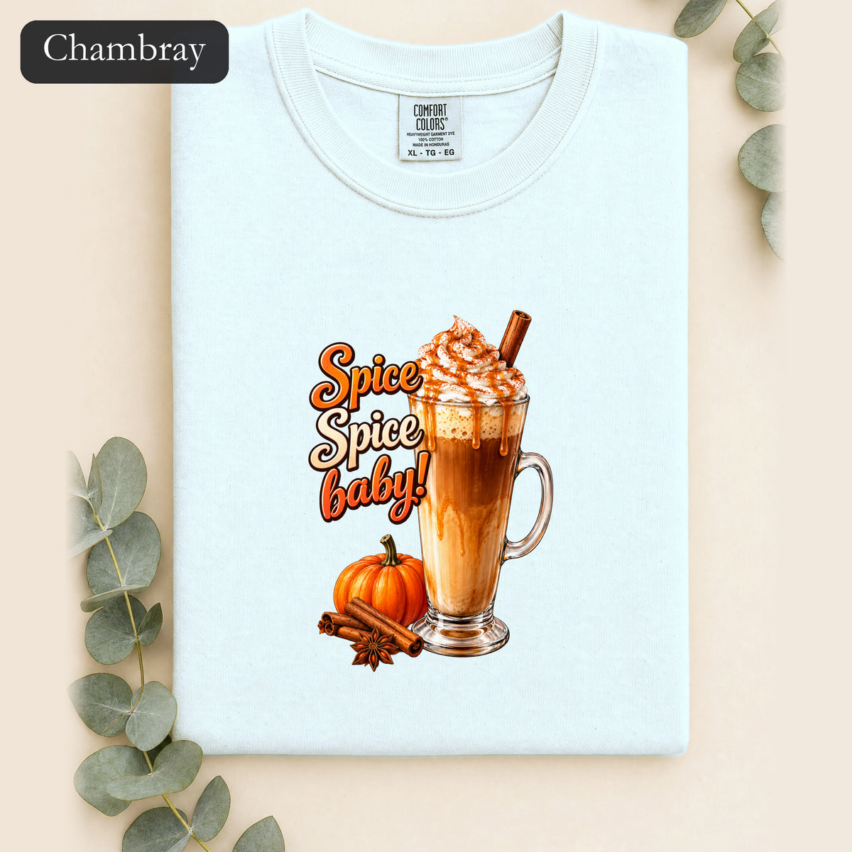 Spice Spice Baby Pumpkin Spice Latte Shirt | Fall Coffee Tee