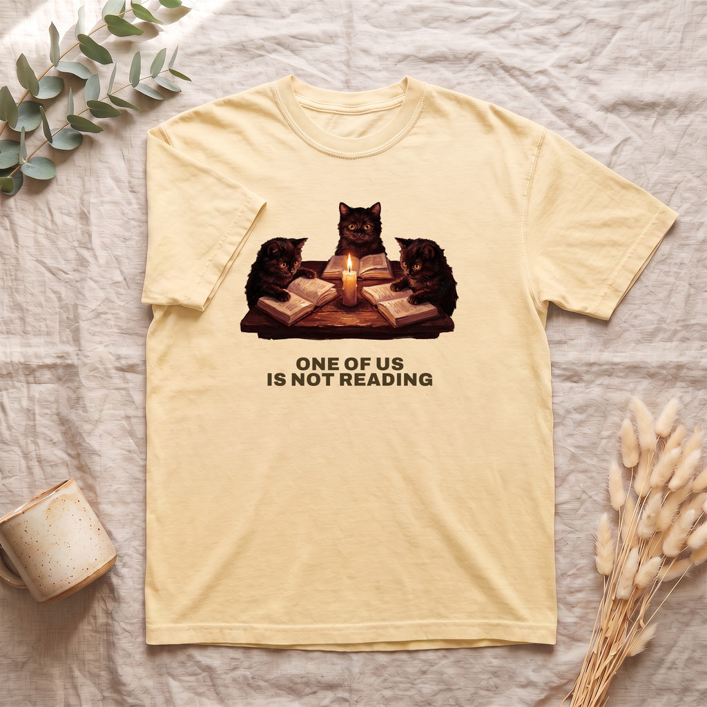 Book Club Cats Shirt, One Of Us Is Not Reading Tee, Funny Book Club Group Tee, Reader Cat Lover Gift