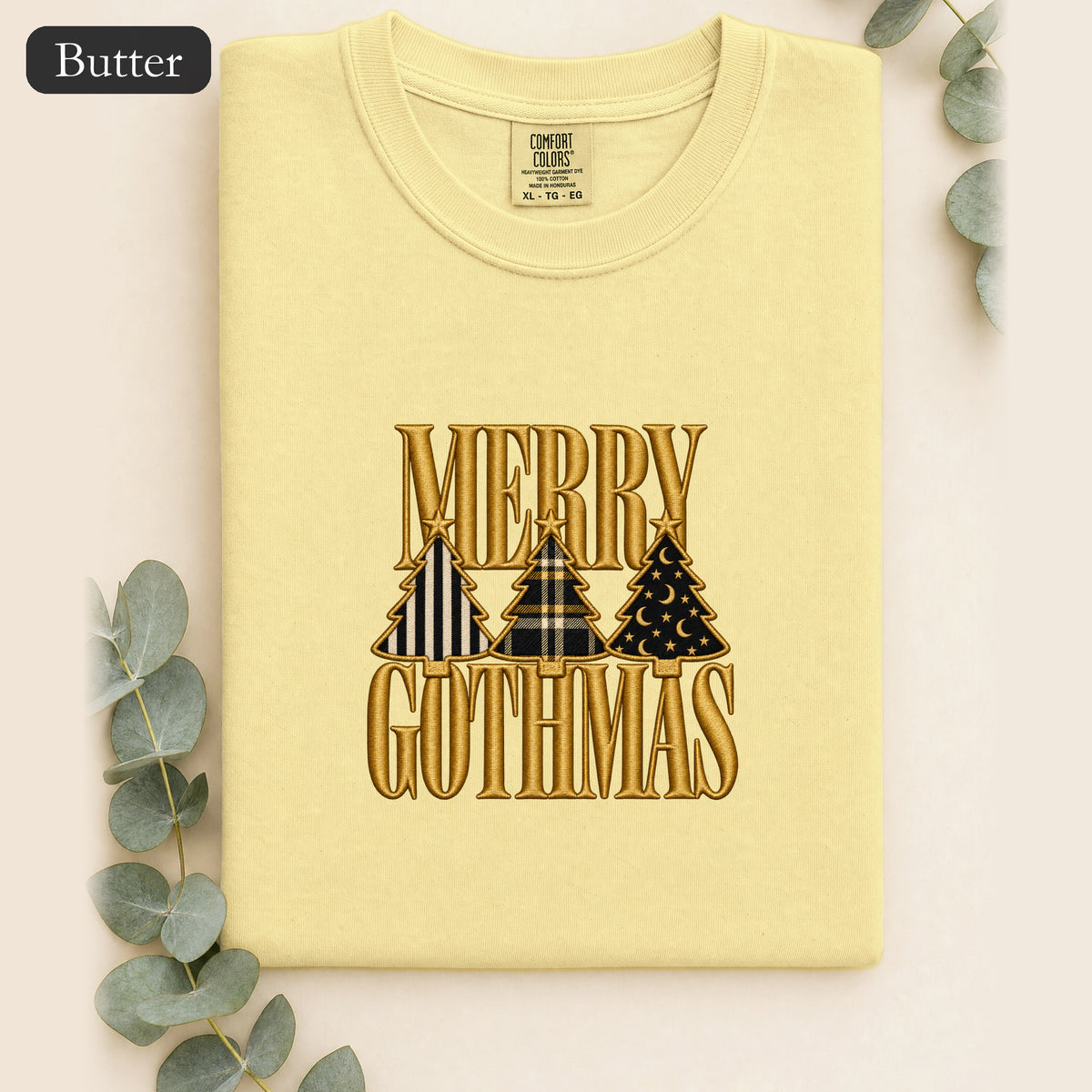 Merry Gothmas Shirt | Gothic Christmas Tree Typography