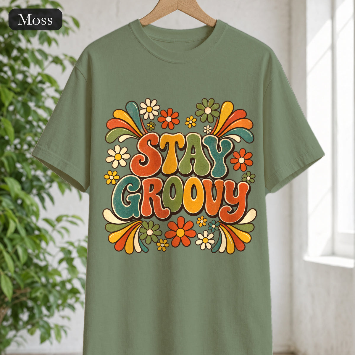 Stay Groovy Shirt, Retro 70s Tee, Groovy Aesthetic Gift, Positive Vibes Sweatshirt