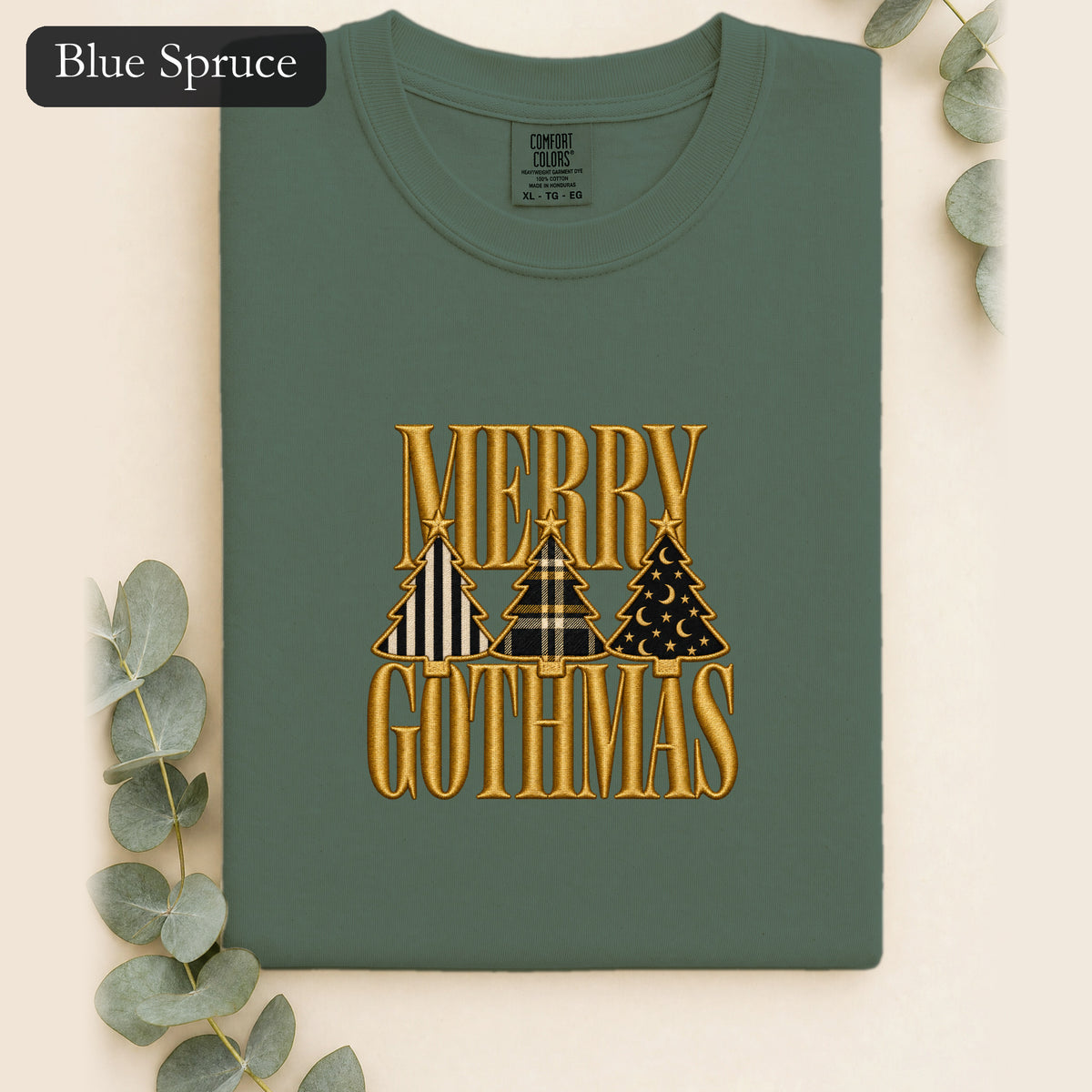 Merry Gothmas Shirt | Gothic Christmas Tree Typography