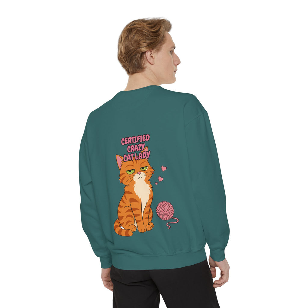 Certified Crazy Cat Lady Shirt, Orange Cat Mom Tee, Ginger Cat Lover Gift, Funny Cat Owner Sweatshirt