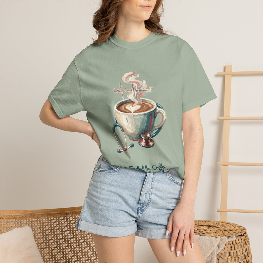 Nurse Shirt, Fueled by Coffee and Compassion Tee, Nurse Week RN Gift, Painterly Nurse Coffee Sweatshirt