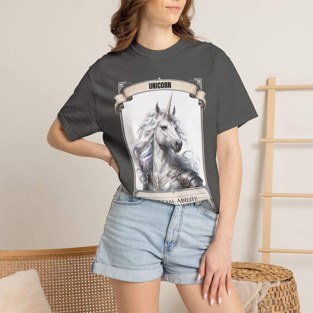 Unicorn Invisibility Stat Card Shirt, Funny RPG Gamer Tee, Tabletop D20 Fantasy Gift, Dungeon Dice Sweatshirt