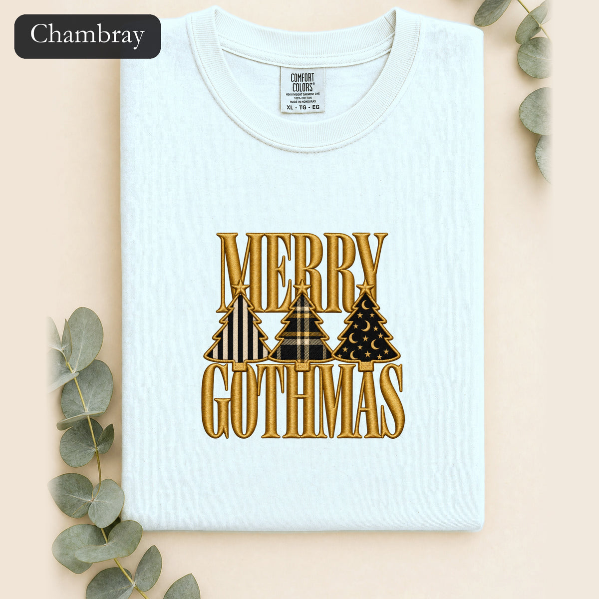 Merry Gothmas Shirt | Gothic Christmas Tree Typography