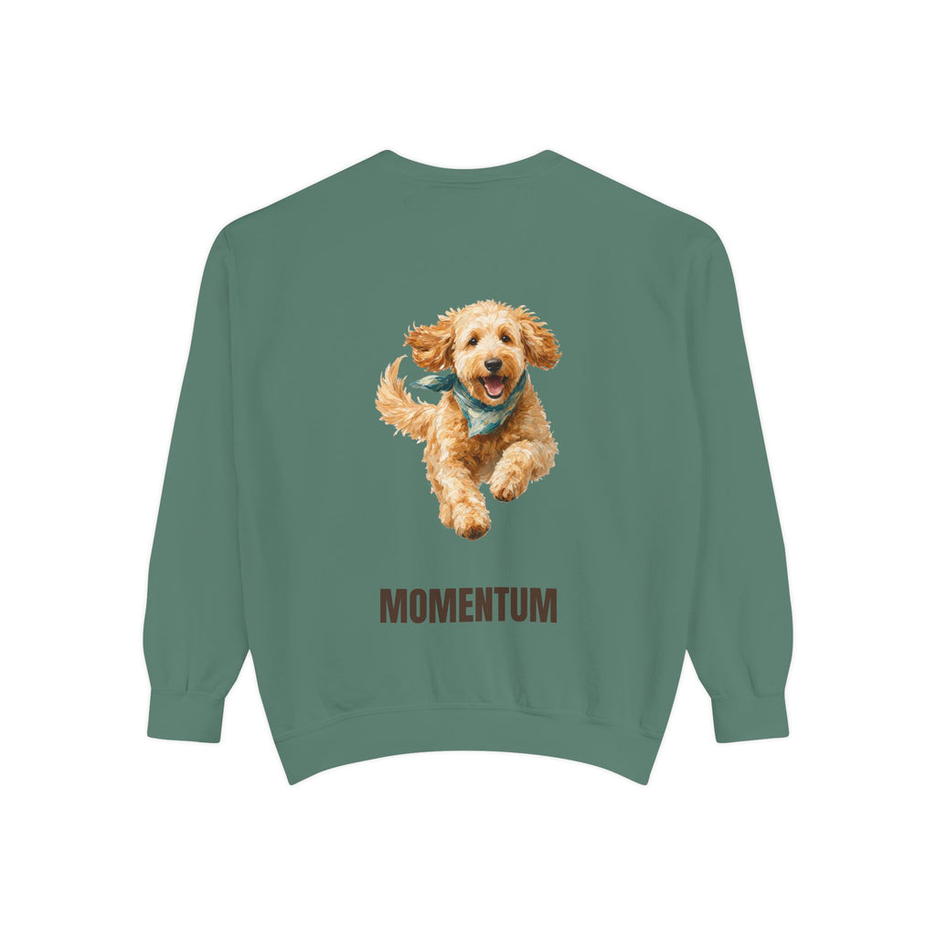 Momentum Goldendoodle Shirt, Running Doodle Dog Tee, Funny Doodle Dog Mom Gift, Painterly Dog Lover Sweatshirt