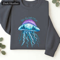 Dreamy Ocean Jellyfish Crewneck Sweatshirt | Ocean Glow Illustration