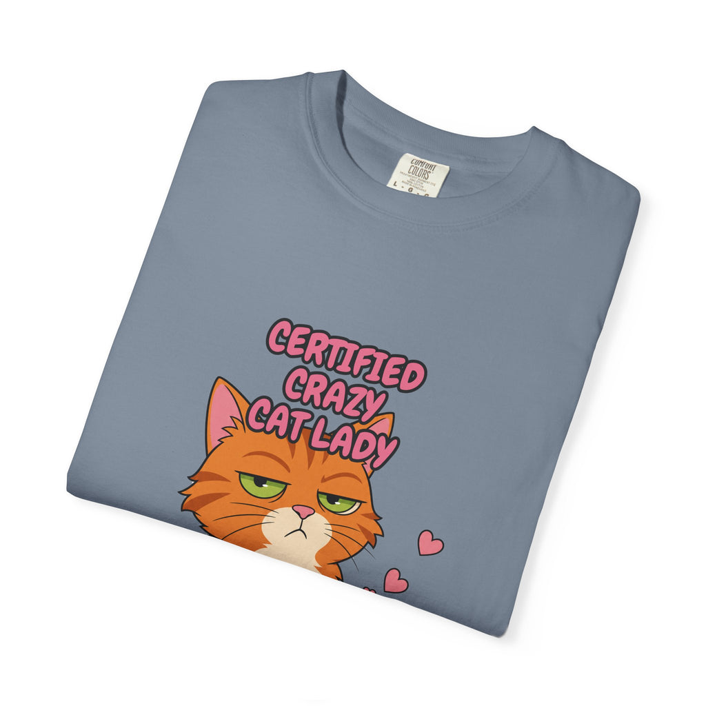 Certified Crazy Cat Lady Shirt, Orange Cat Mom Tee, Ginger Cat Lover Gift, Funny Cat Owner Sweatshirt